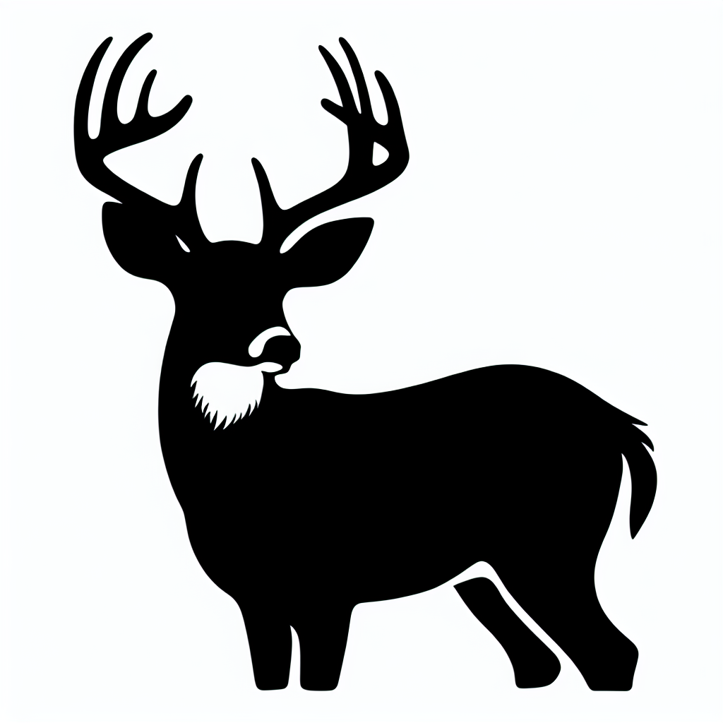 Buck Cute Vector Silhouette | Digital Download SVG