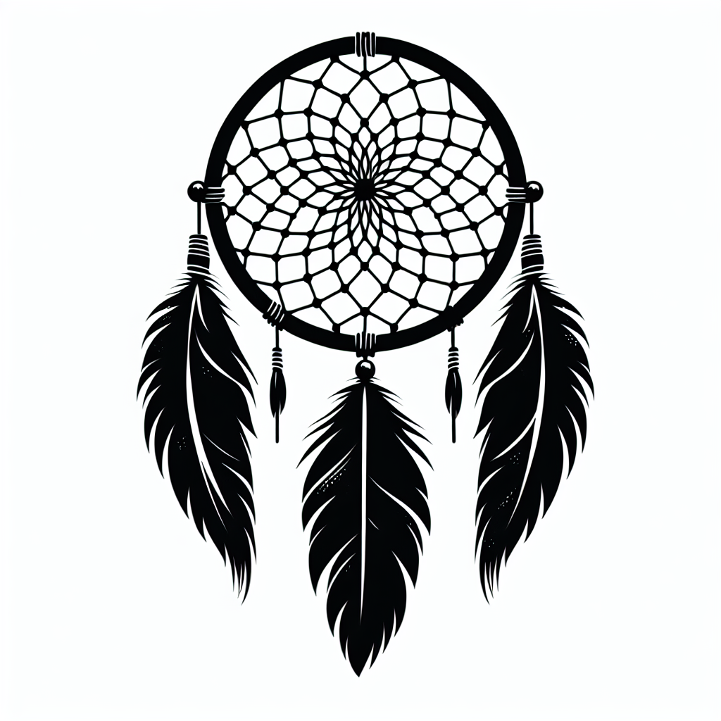 Dreamcatcher Vector Silhouette | Digital Download SVG