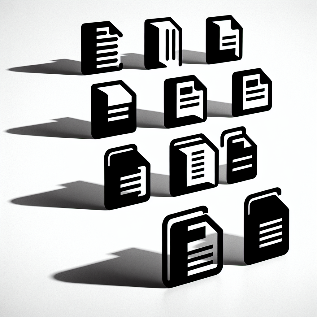 10 Document Icons Bundle Vector Silhouette | Digital Download SVG