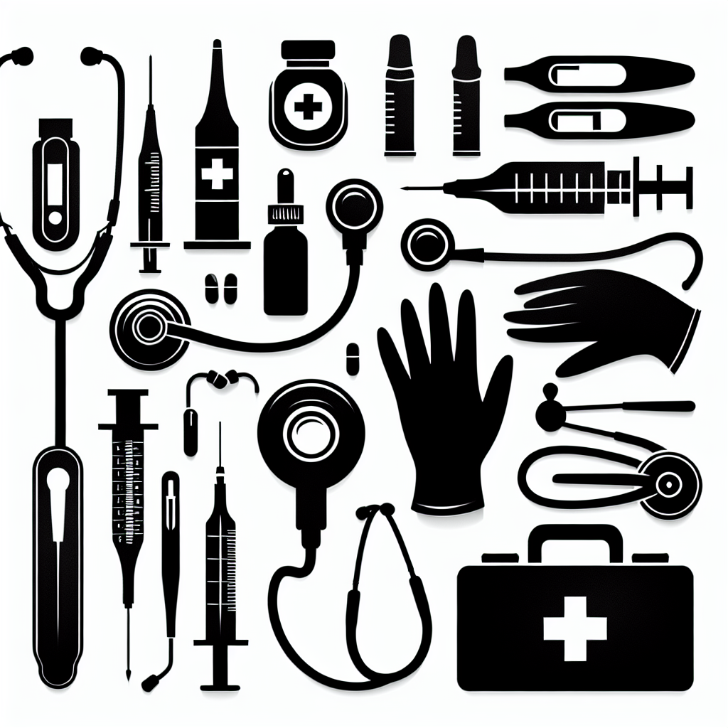 Nurse Tools Vector Silhouette | Digital Download SVG