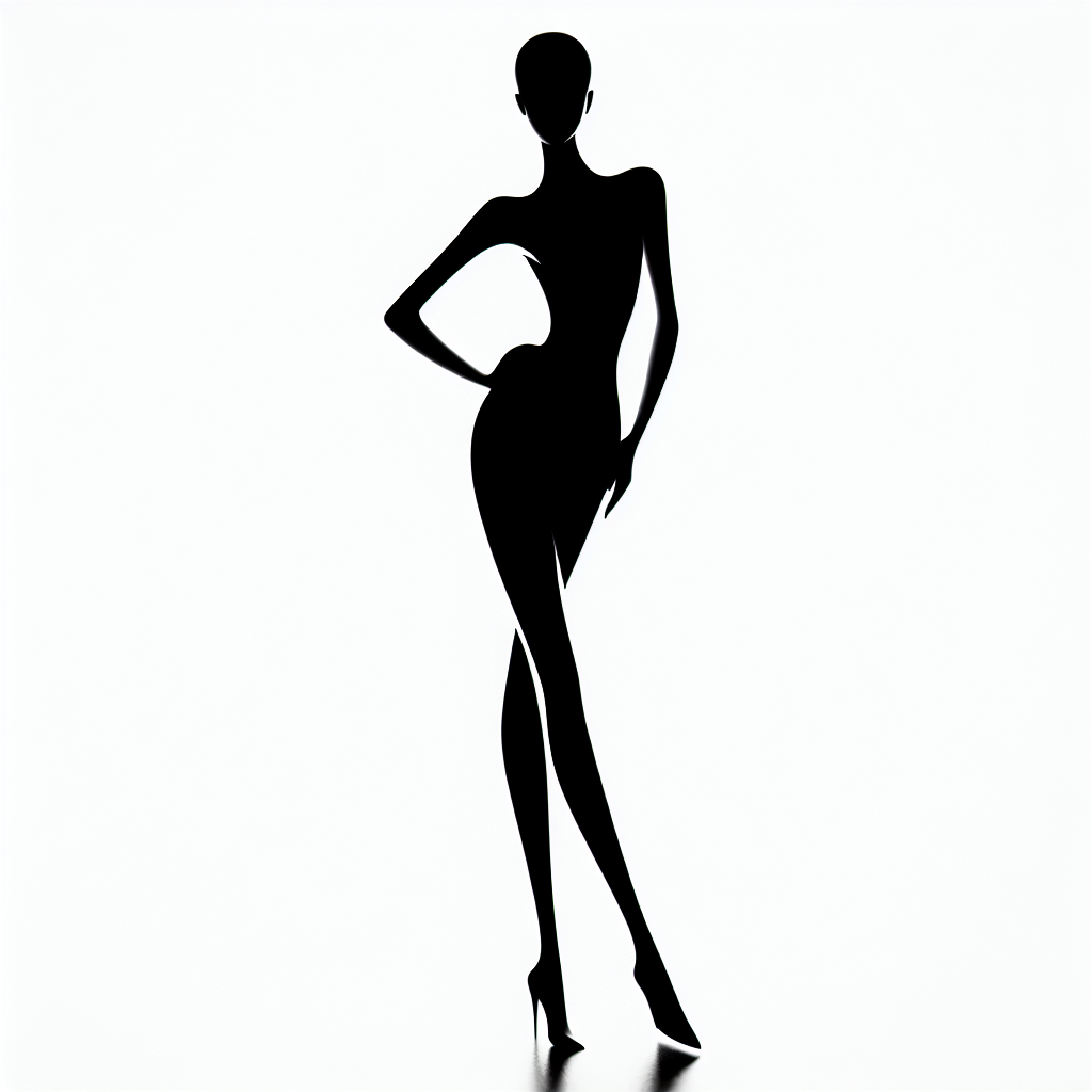 Supermodel Vector Silhouette | Digital Download SVG