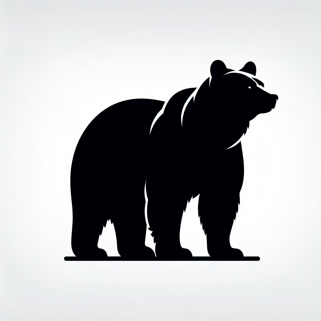 Wildlife & Forest Creatures Bear Vector Silhouette Digital Download