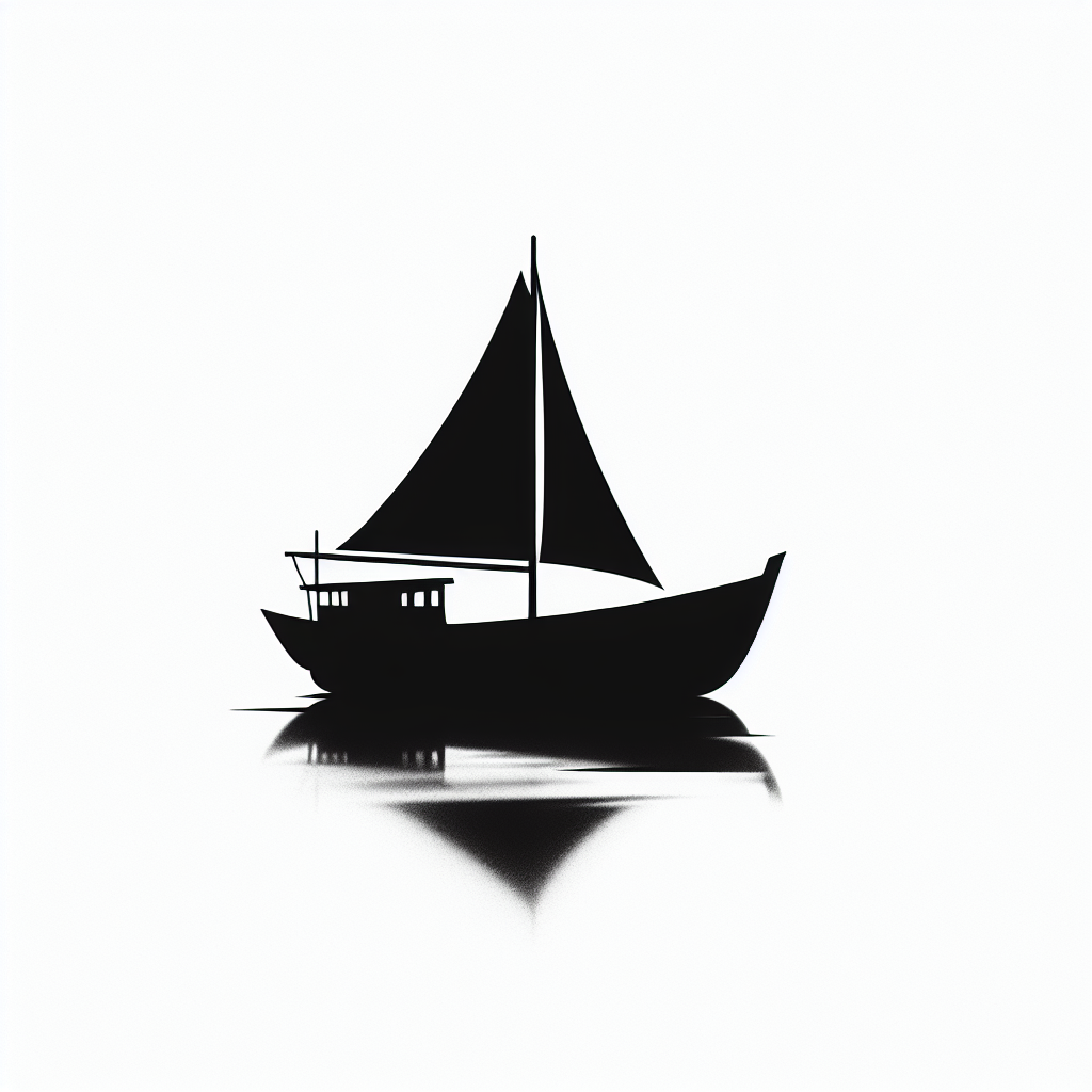 Boat Vector Silhouette | Digital Download SVG