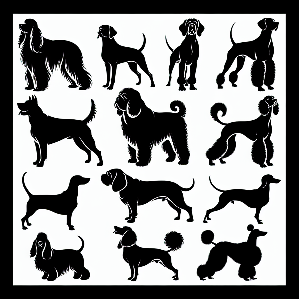 10 Dogs Vector Silhouette | Digital Download SVG