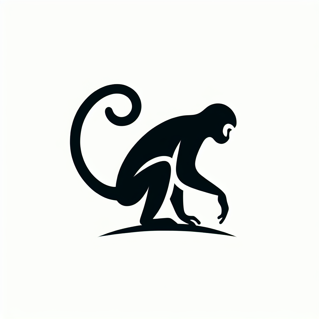 Monkey Animal Amazing New Style Vector Silhouette Download | SVG Files
