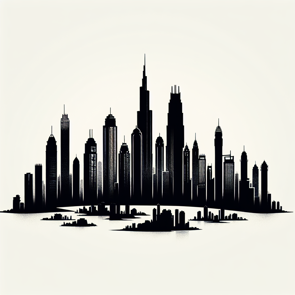 Dubai City Vector Silhouette | Digital Download SVG