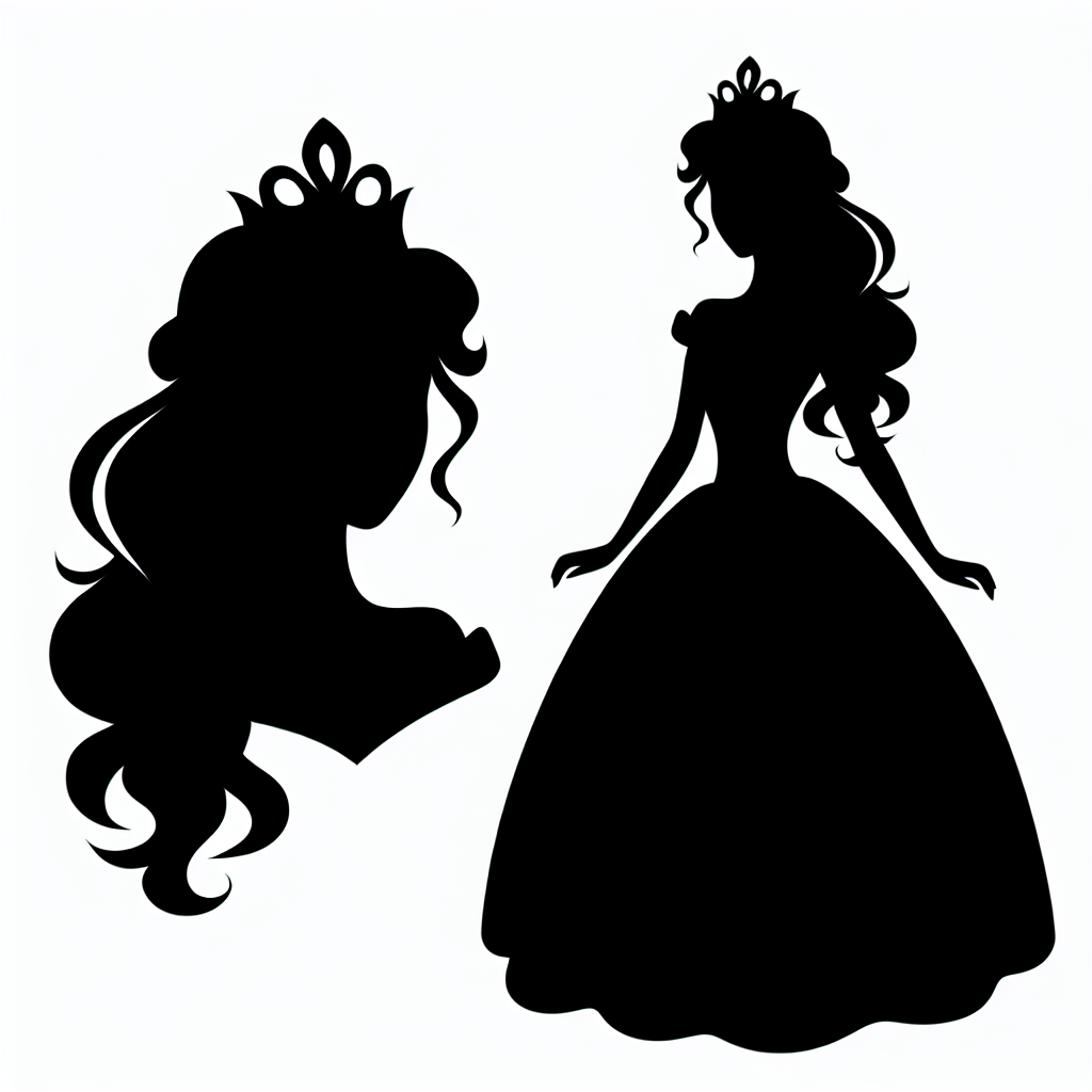 10 Stories Icons For Princess Bundle Vector Silhouette Digital