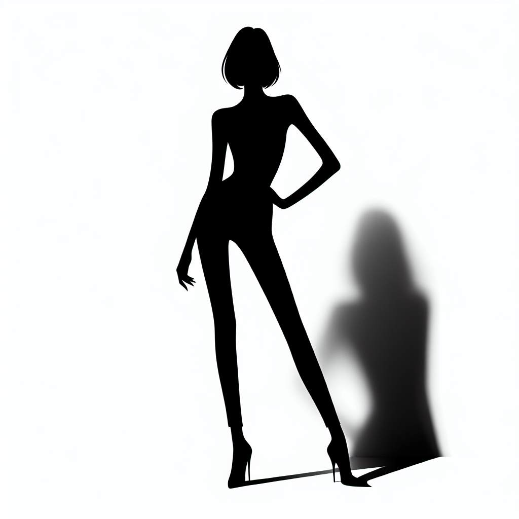Supermodel Vector Silhouette | Digital Download SVG
