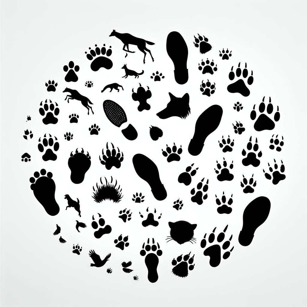 Animal Footprints Vector Silhouette | High-quality Digital SVG