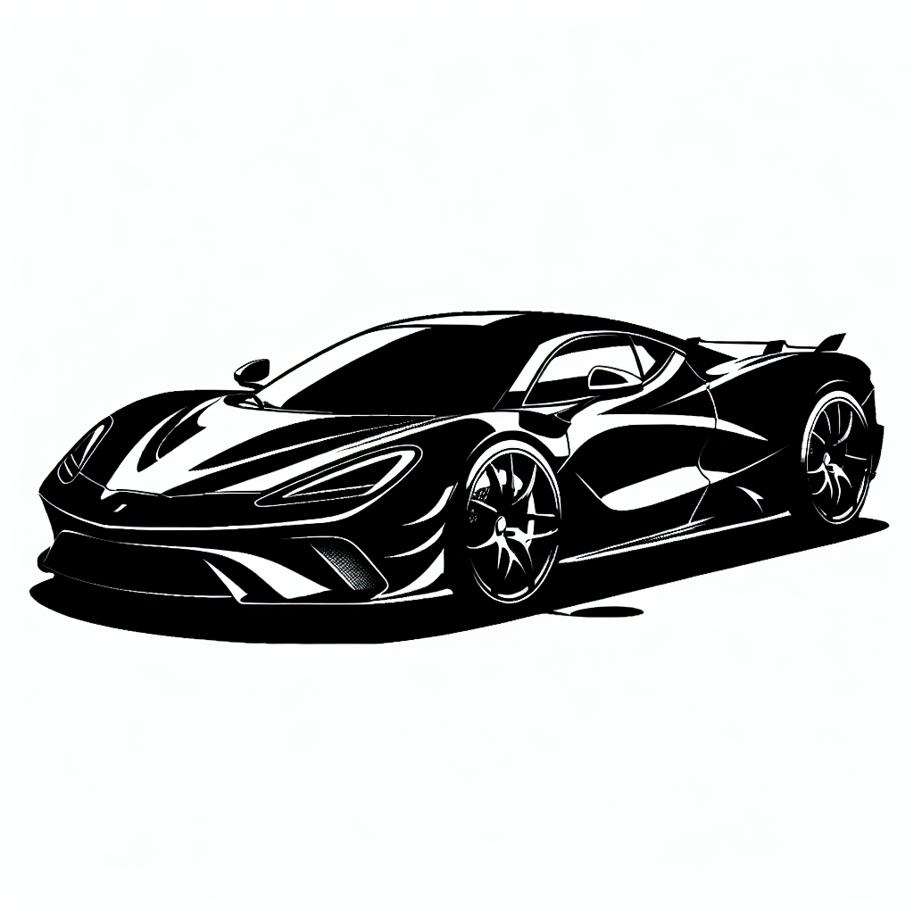 Supercar Vector Silhouette | Digital Download SVG