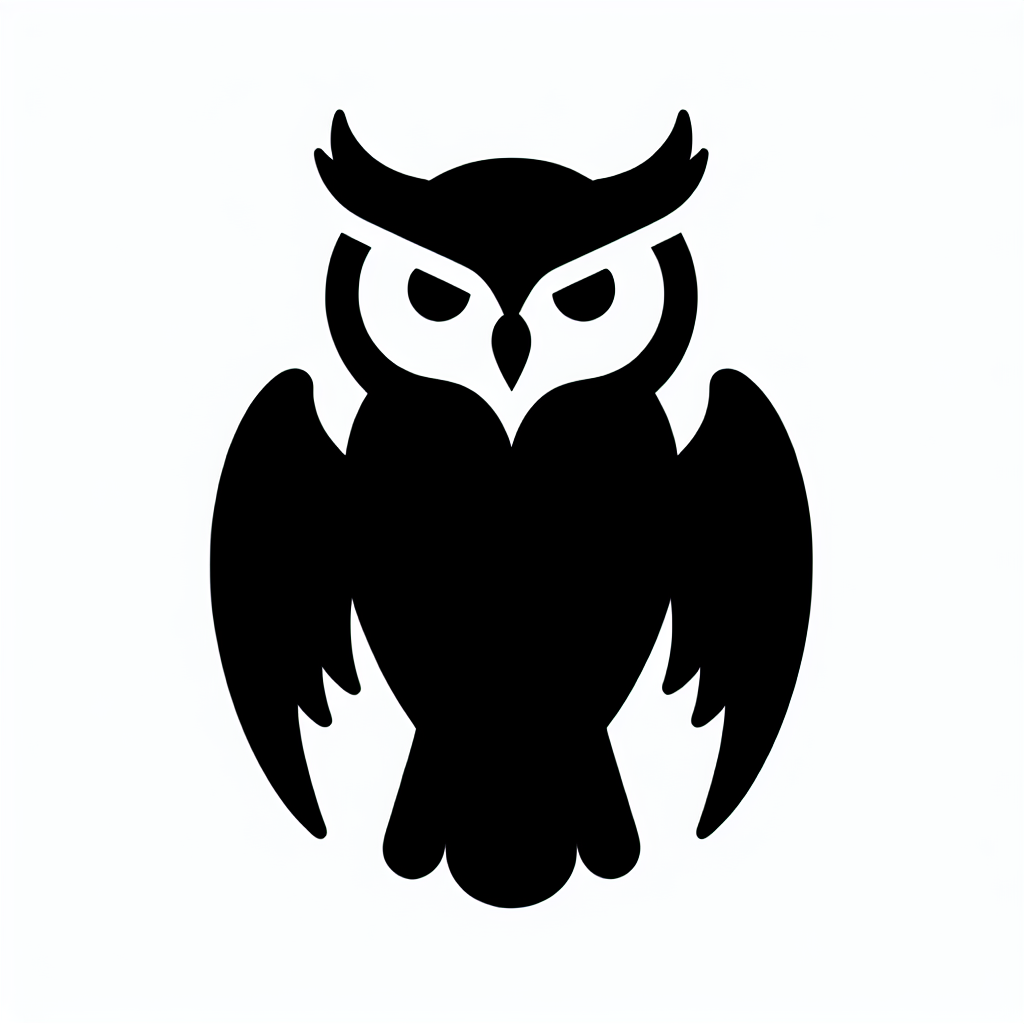 Owl Wildlife Vector Silhouette | Digital Download SVG