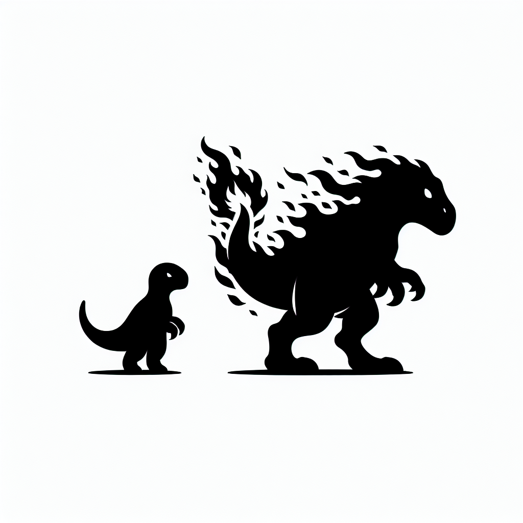 Charmander (pokémon) Evolution Silhouette Vector Silhouette Digital