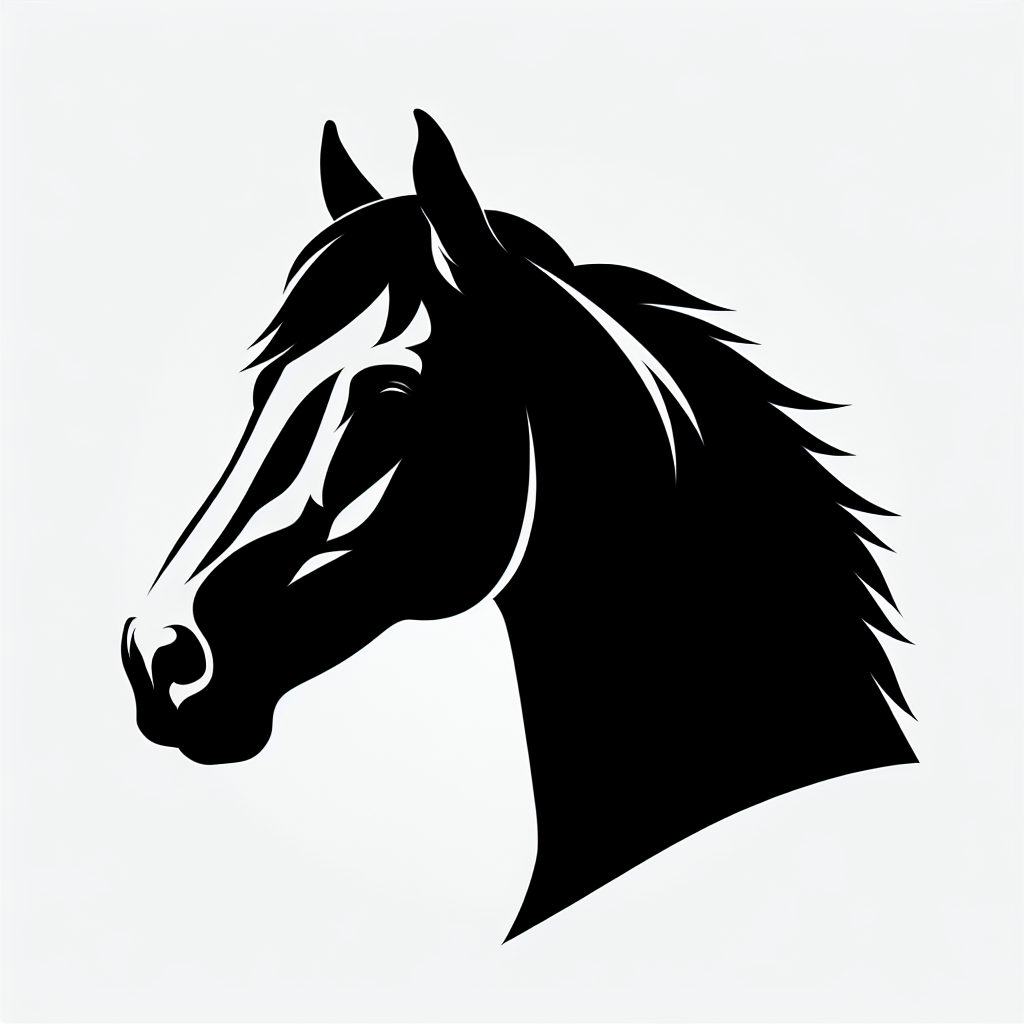 Horse Head Vector Silhouette | Digital Download SVG