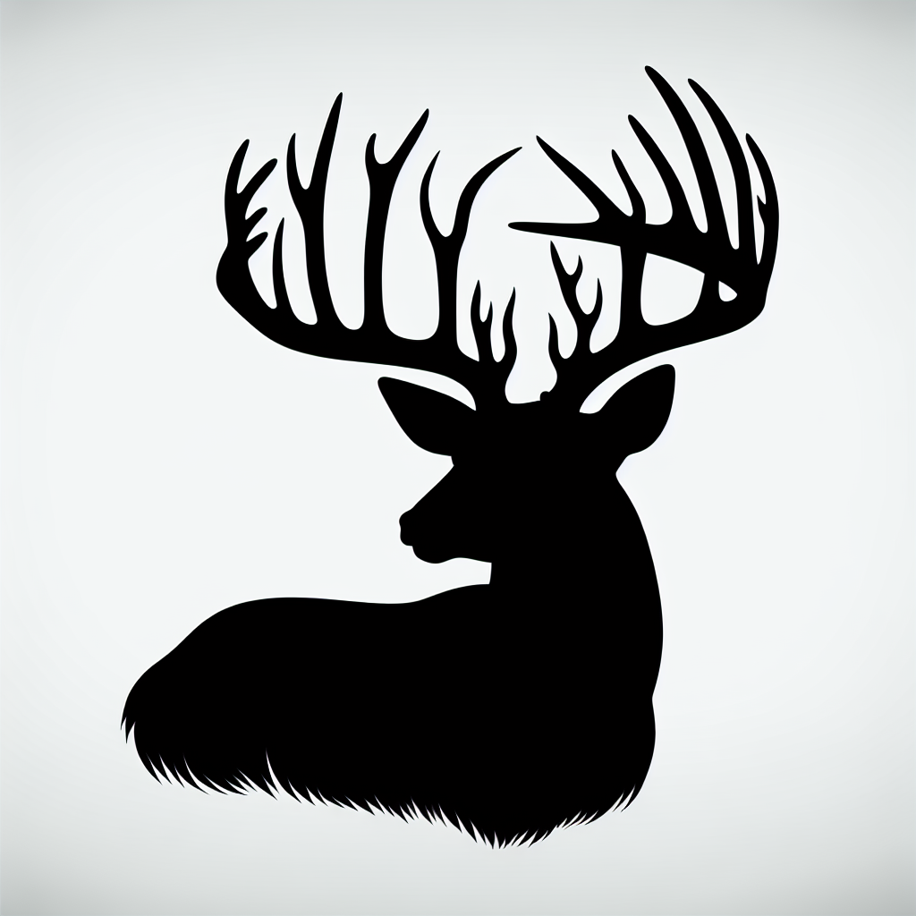 Buck From Flowers Vector Silhouette | High-quality Digital SVG