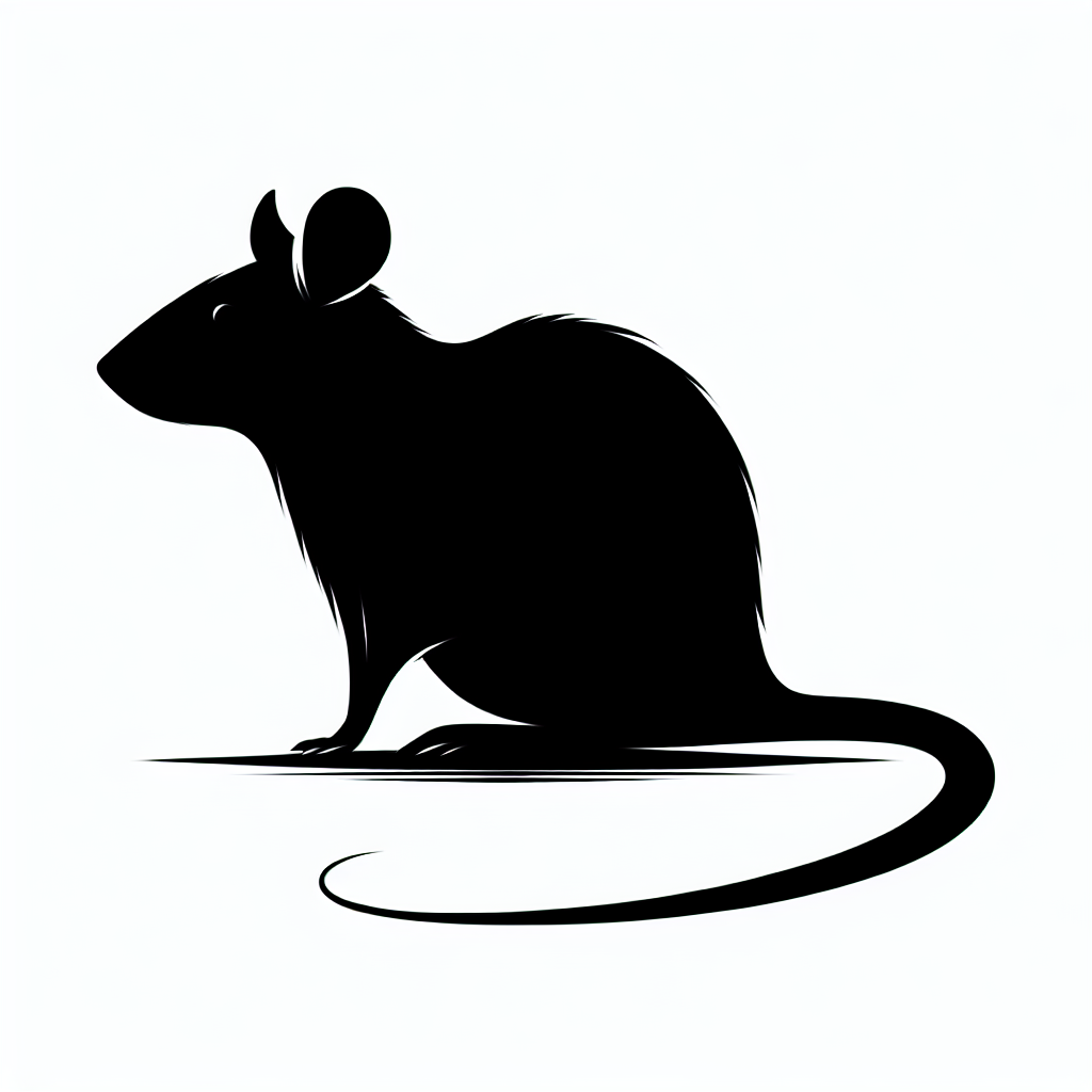 Rat Sweet Vector Silhouette | Digital Download SVG