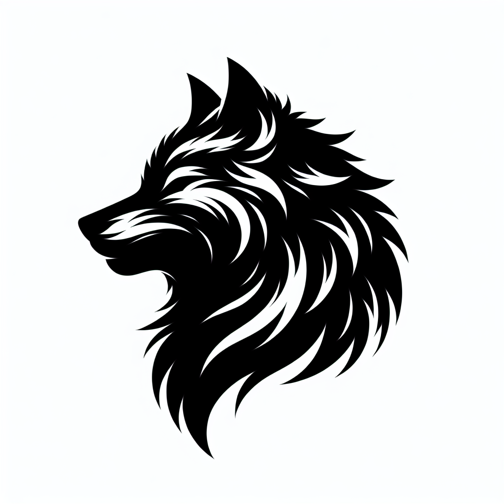 Wildlife Wolf Made From Flowers Vector Silhouette Download | SVG Files