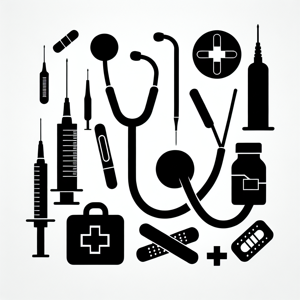 Nurse Tools Vector Silhouette | Digital Download SVG