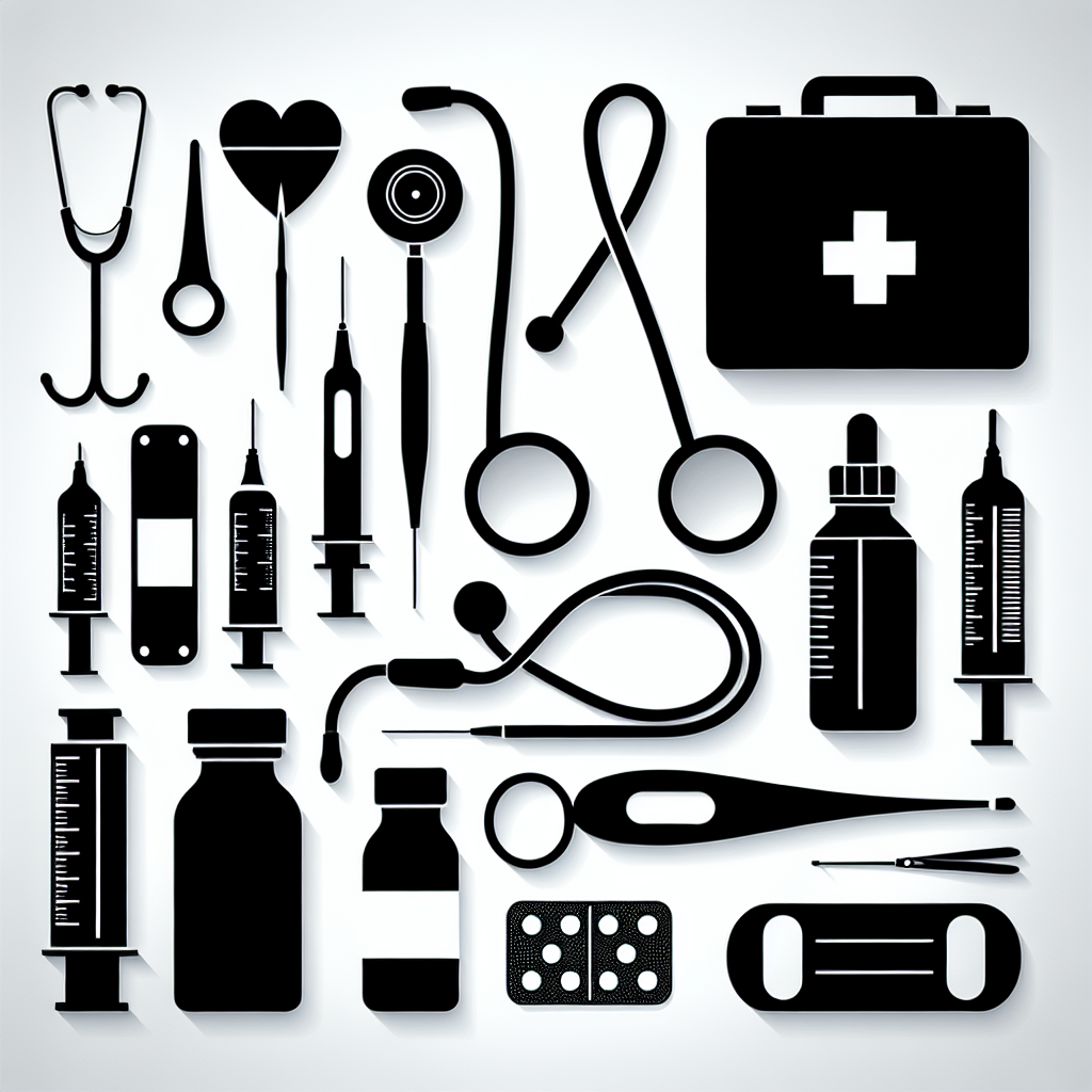 Nurse Tools Vector Silhouette | Digital Download SVG