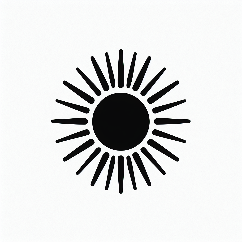 Sun Vector Silhouette | Digital Download SVG