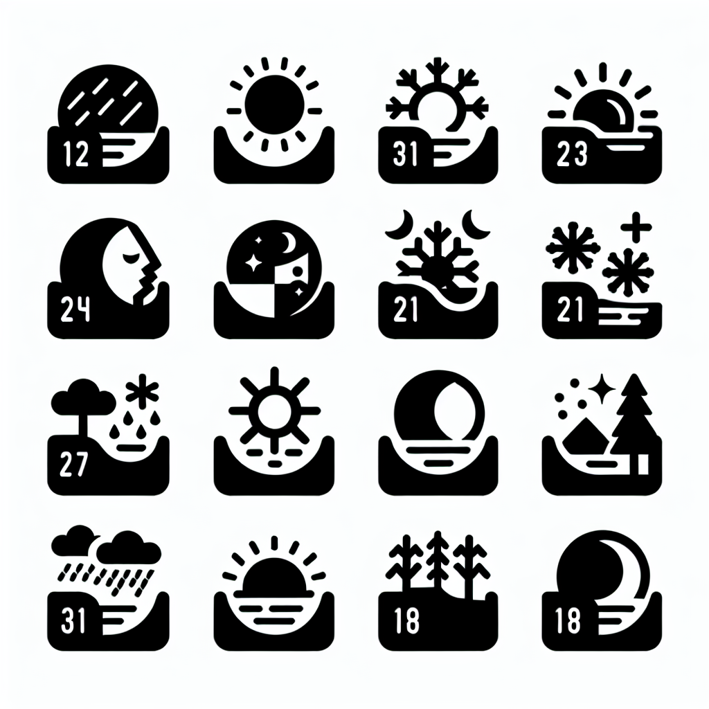 Calendar Icons 12 Pack Vector Silhouette | Digital Download SVG