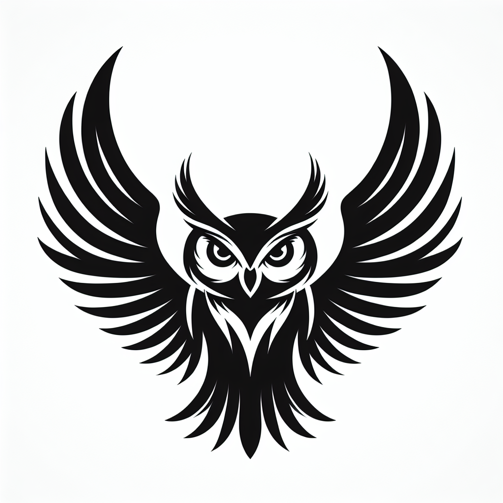 Owl Wildlife Vector Silhouette | Digital Download SVG