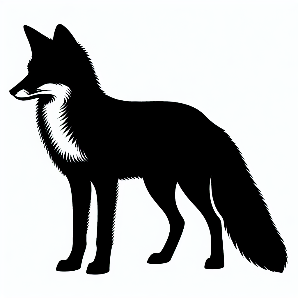 Wildlife Fox Vector Silhouette | Digital Download SVG