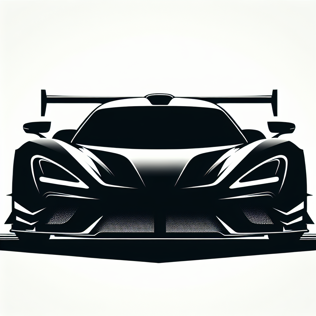Supercar Made From Flowers Vector Silhouette | Digital Download SVG