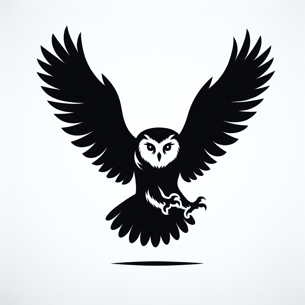 Owl Made From Flowers Vector Silhouette | Digital Download SVG