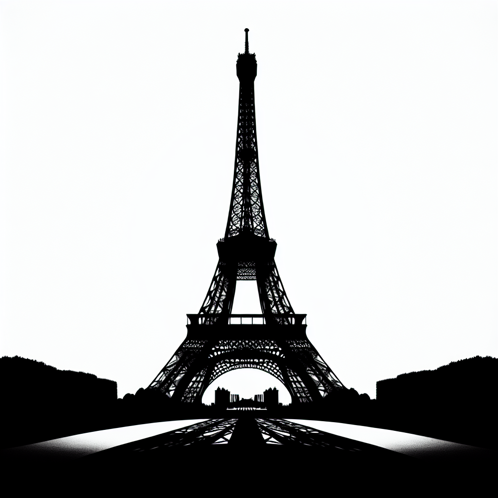 Paris Eifel Towel Vector Silhouette | High-Quality Digital SVG