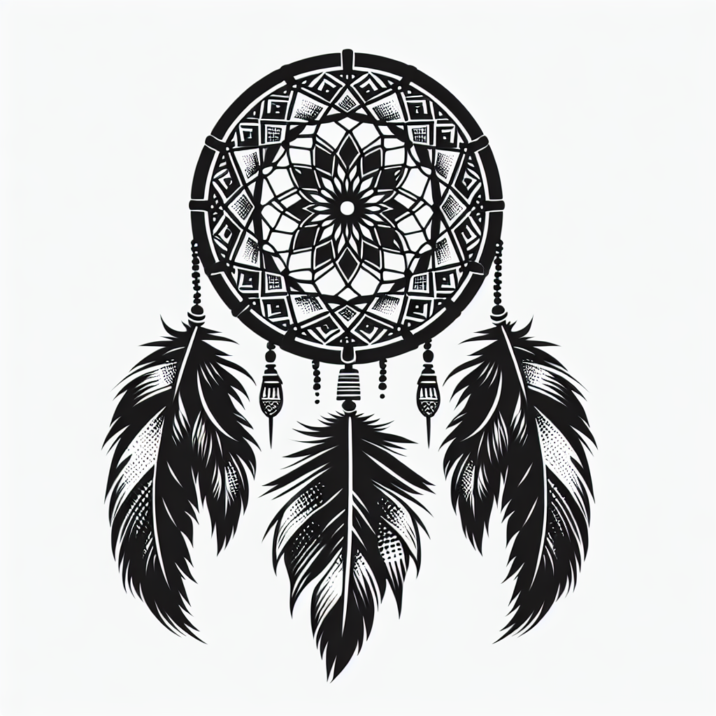 Dreamcatcher Vector Silhouette | Digital Download SVG