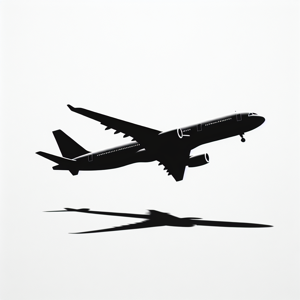 Airbus Plane Vector Silhouette | Digital Download SVG