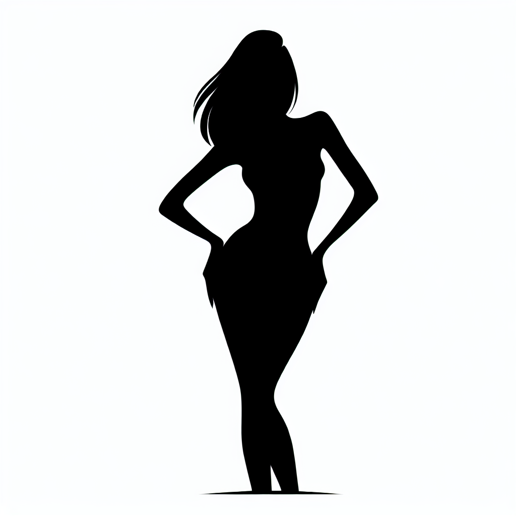 Supermodel Amazing Vector Silhouette | High-quality Digital SVG