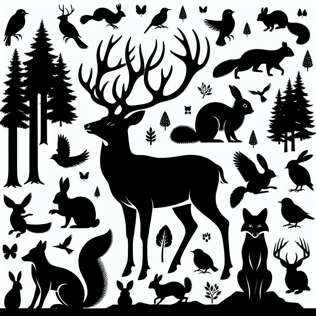 Buck Forest Creatures Vector Silhouette | Digital Download SVG