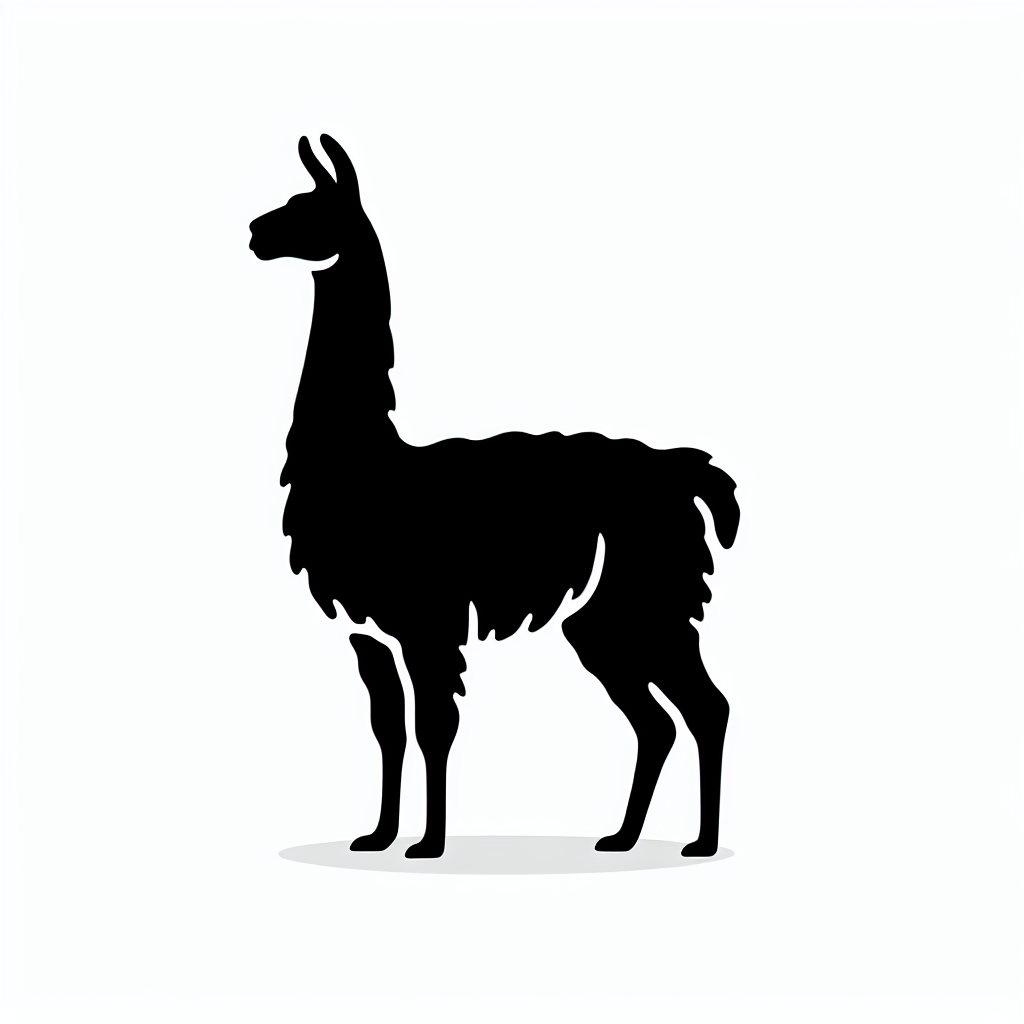 Wildlife Llama Vector Silhouette | Digital Download SVG