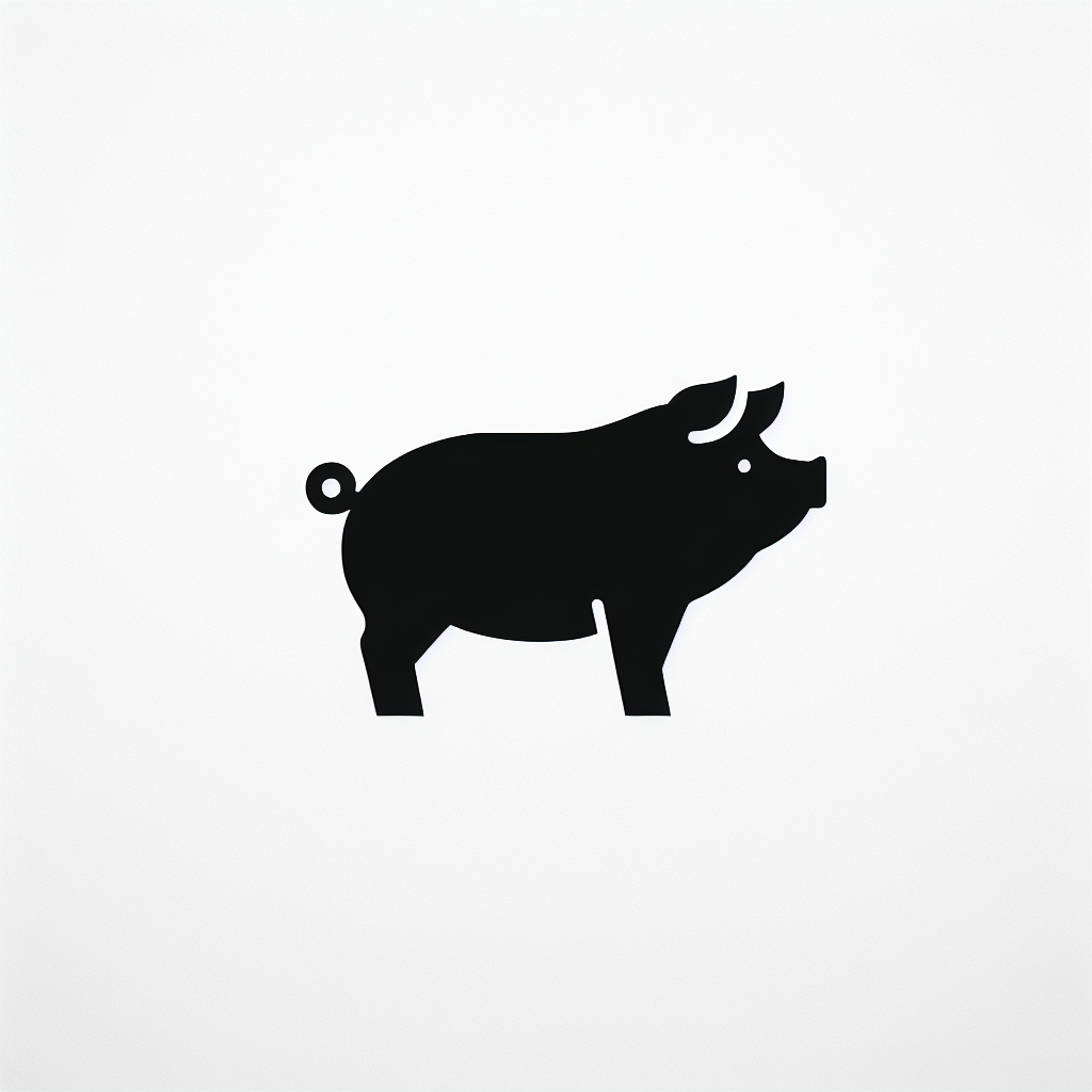 Pig Animals Vector Silhouette | Digital Download SVG