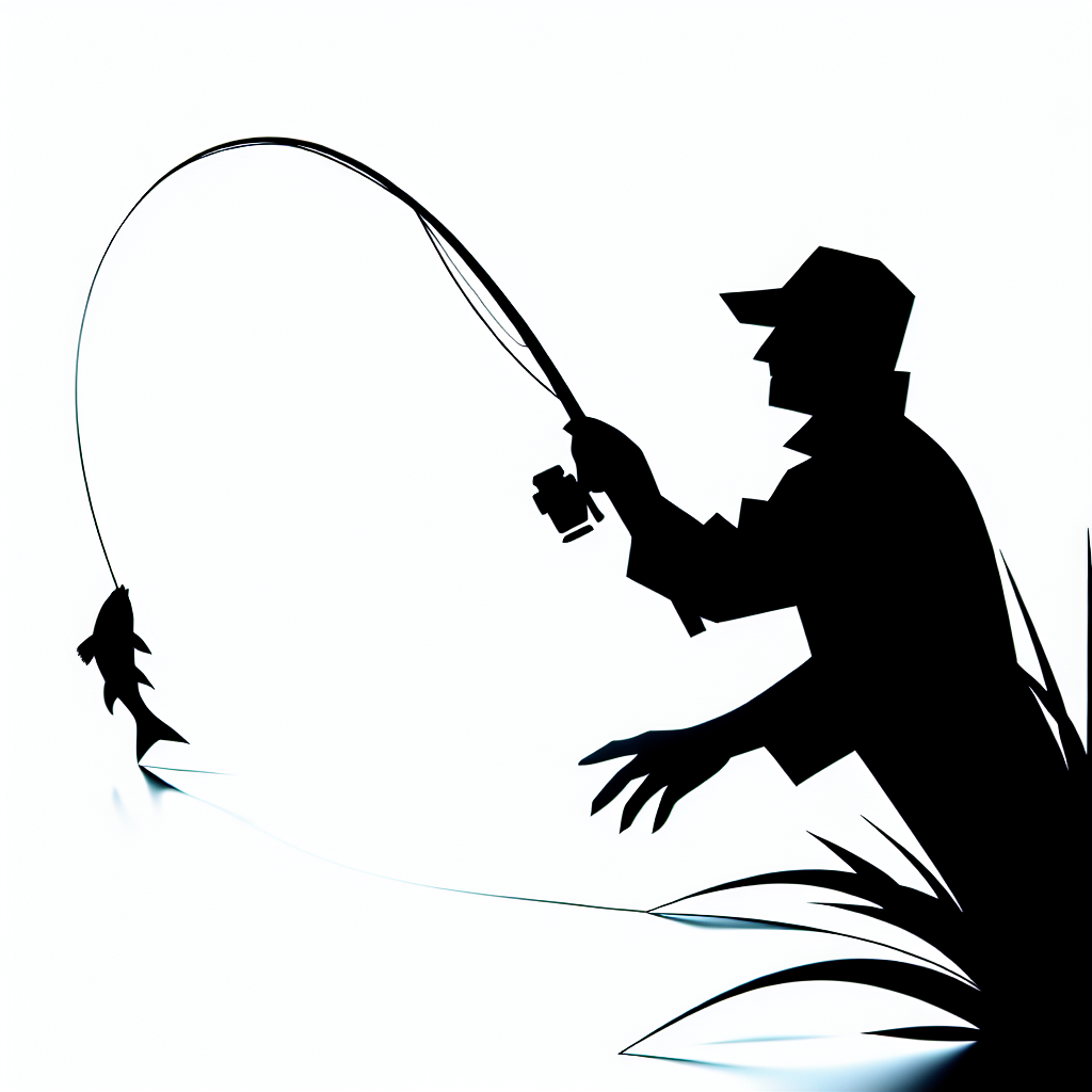 Fishing / Fisherman Silhouette Scenes Vector Silhouette Digital