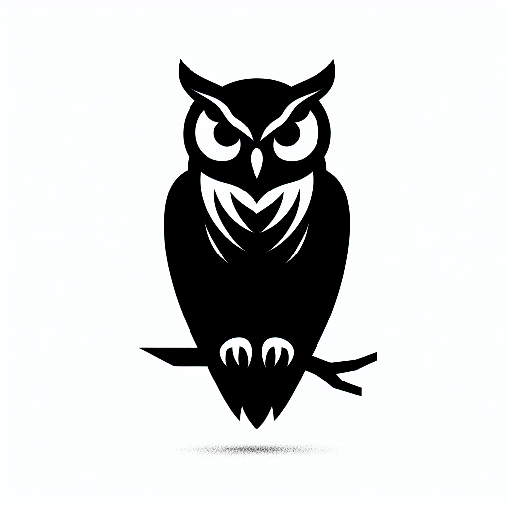 Owl Wildlife Vector Silhouette | Digital Download SVG
