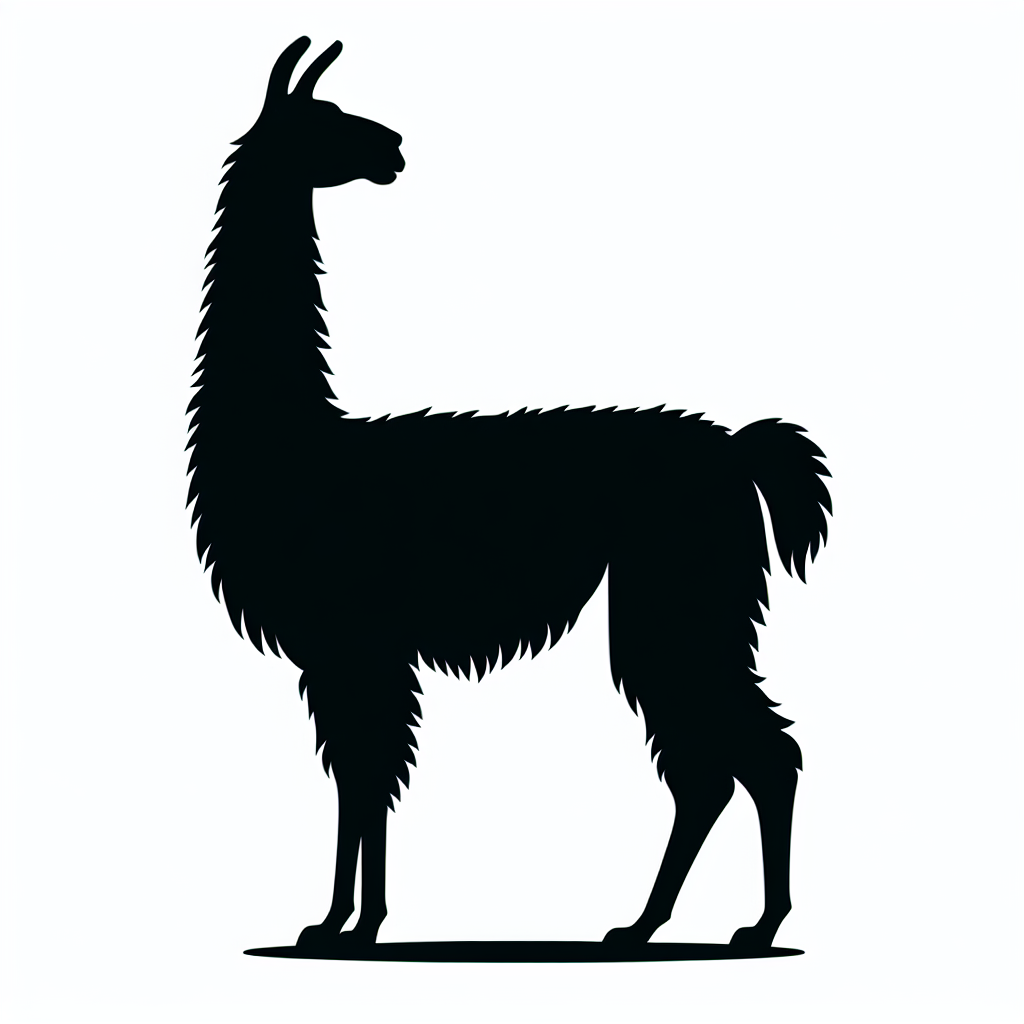Wildlife Llama Vector Silhouette | Digital Download SVG
