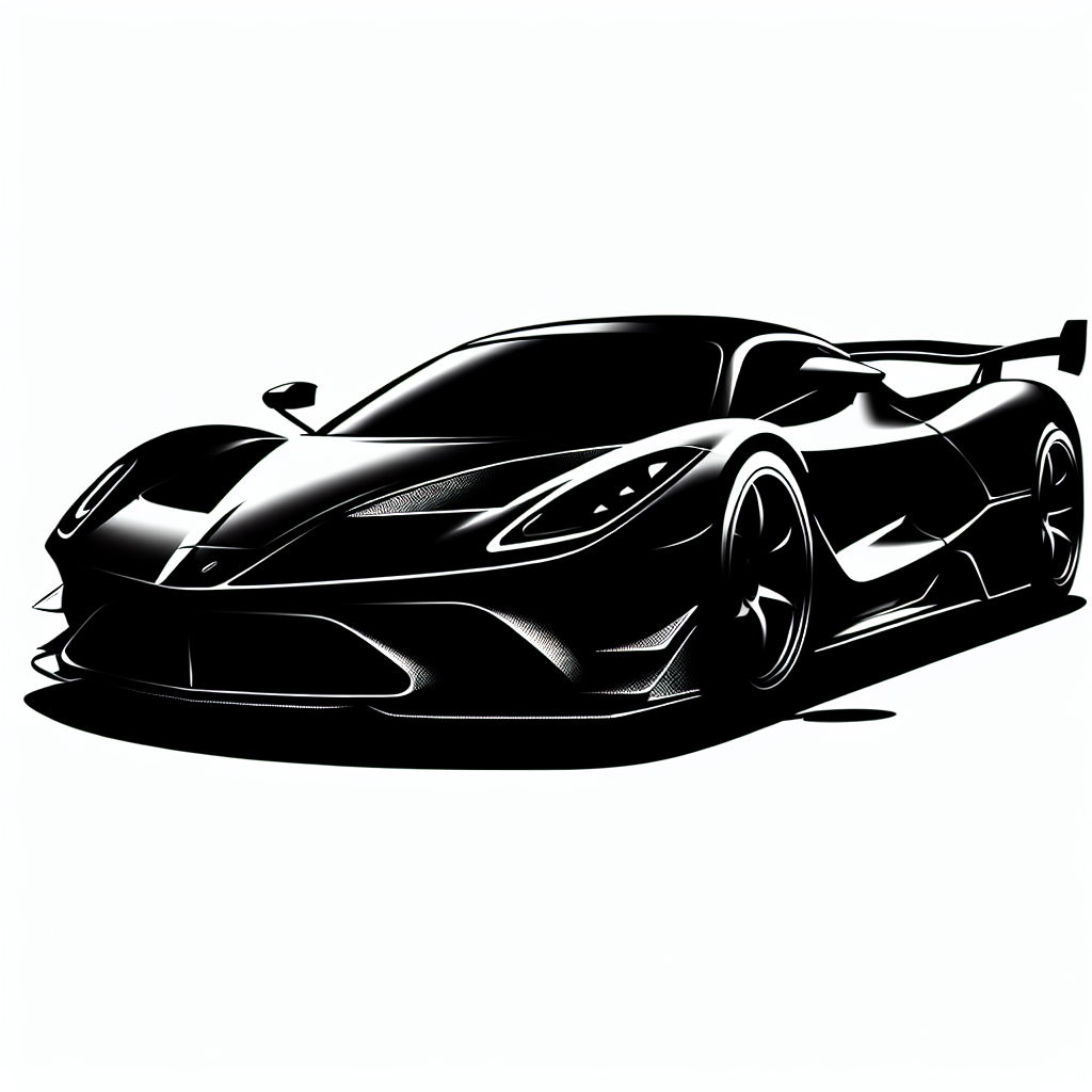Exotic Supercar Silhouette Vector Silhouette | Digital Download SVG