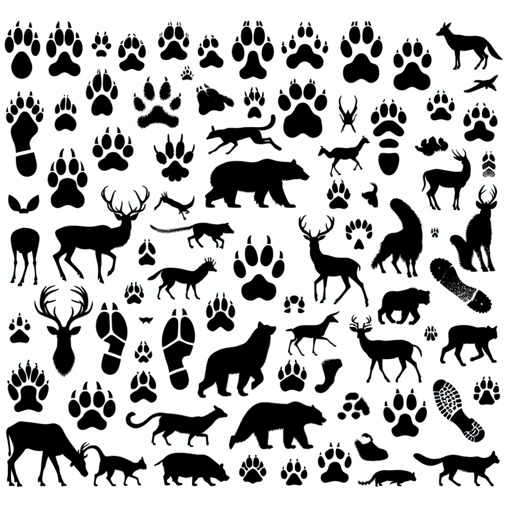 Animal Footprints Vector Silhouette | High-quality Digital SVG