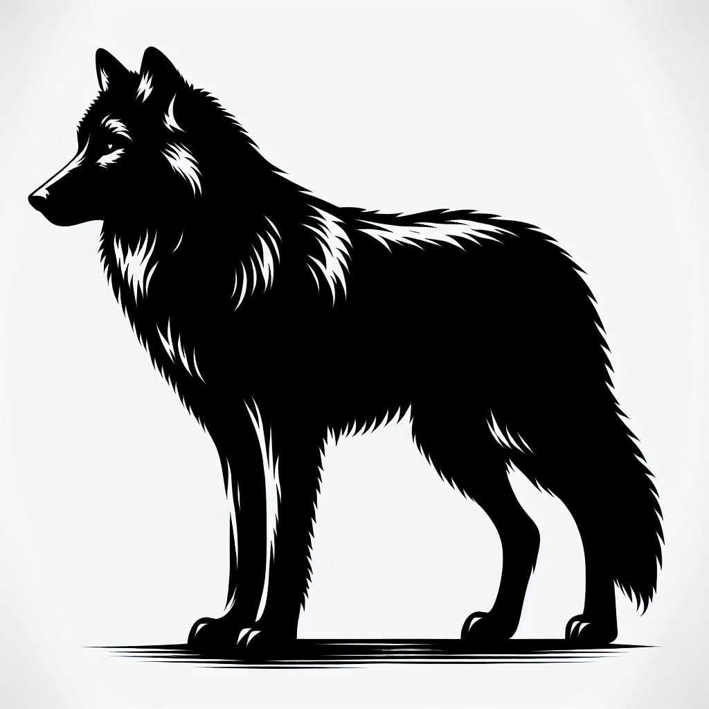 Wildlife Wolf Made From Flowers Vector Silhouette Download | SVG Files