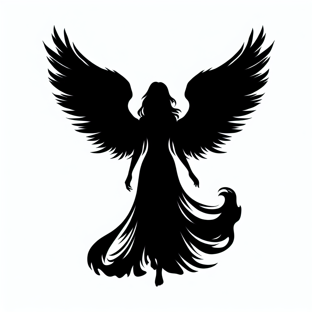 Angel Silhouette Imagery Vector Silhouette | Digital Download SVG