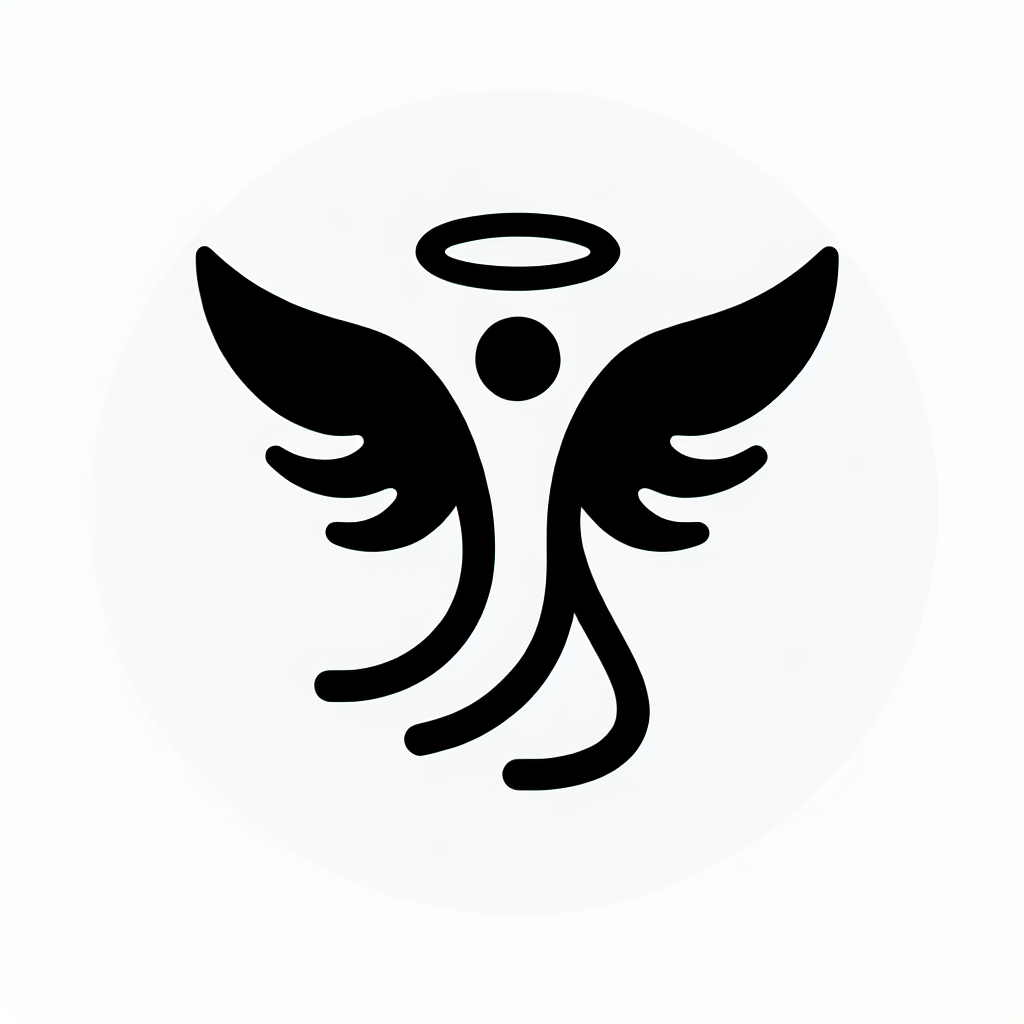 Angel Symbol Vector Silhouette | Digital Download SVG