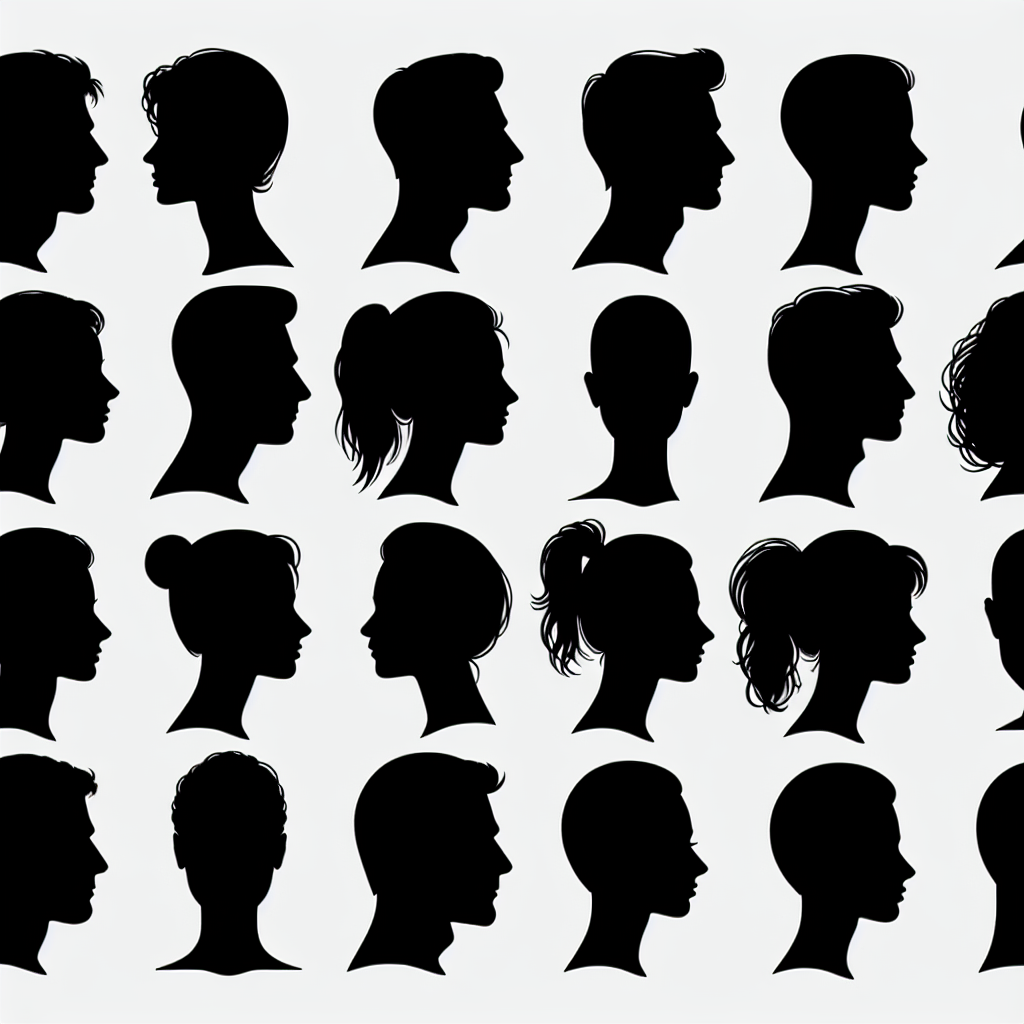 10 Head Profile (fe Male/male) Vector Silhouette Download | SVG Files