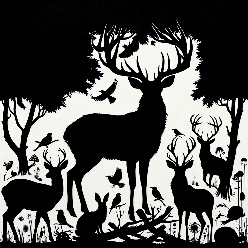Buck Forest Creatures Vector Silhouette | Digital Download SVG