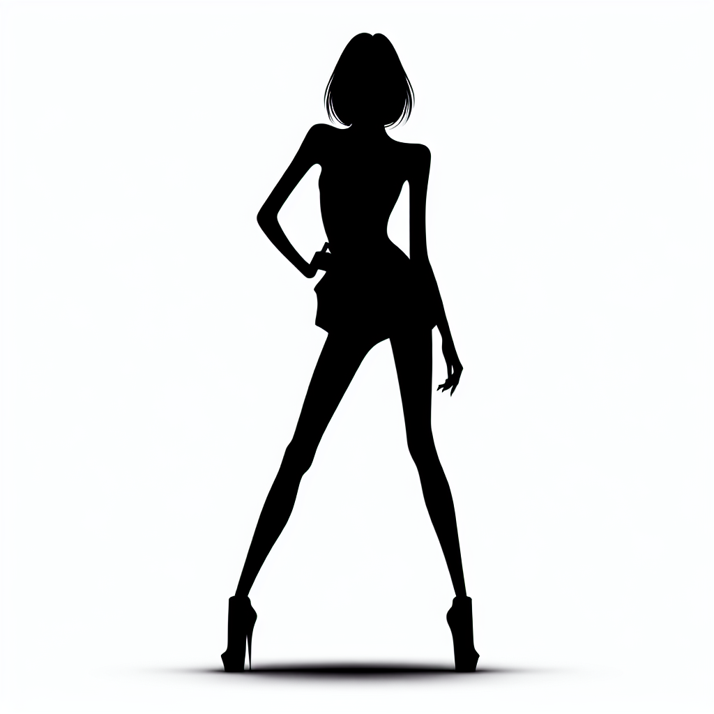 Supermodel Amazing Vector Silhouette | High-quality Digital SVG