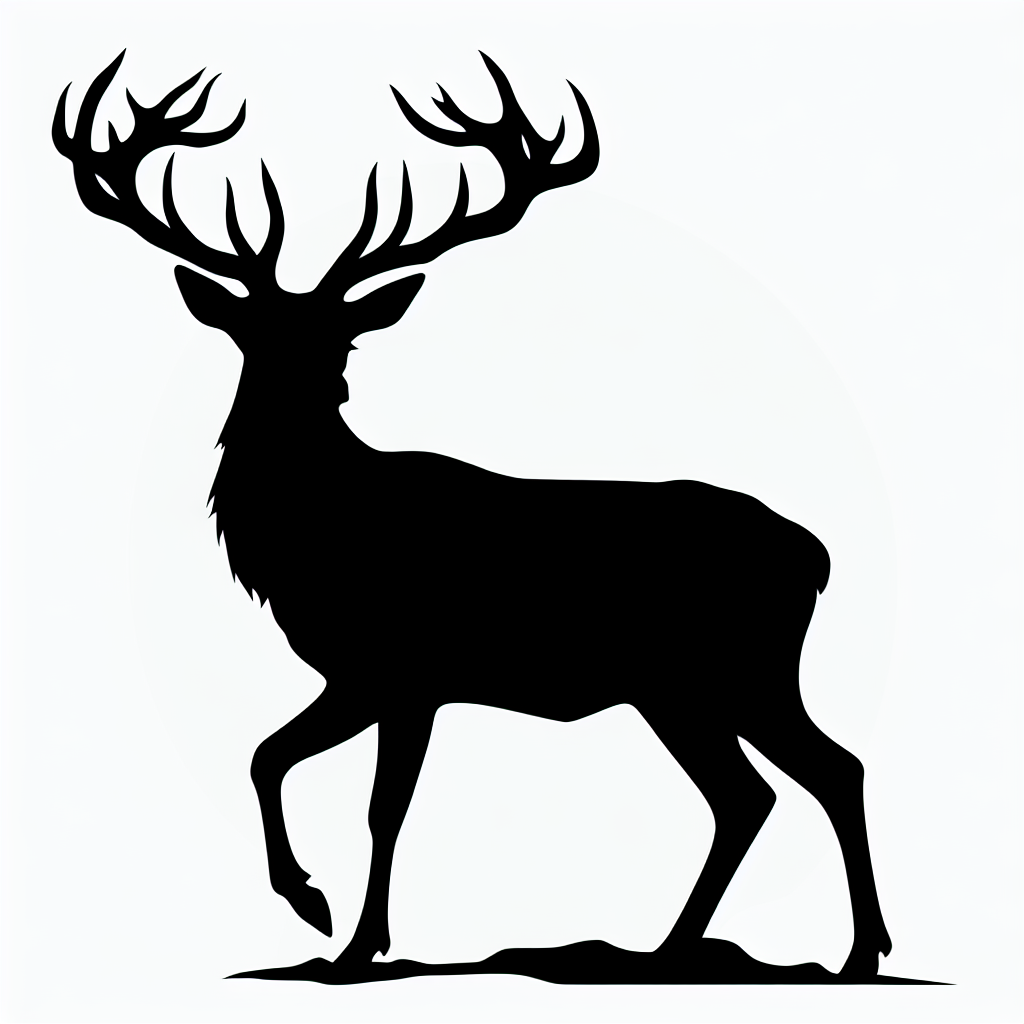 Buck From Flowers Vector Silhouette | High-quality Digital SVG