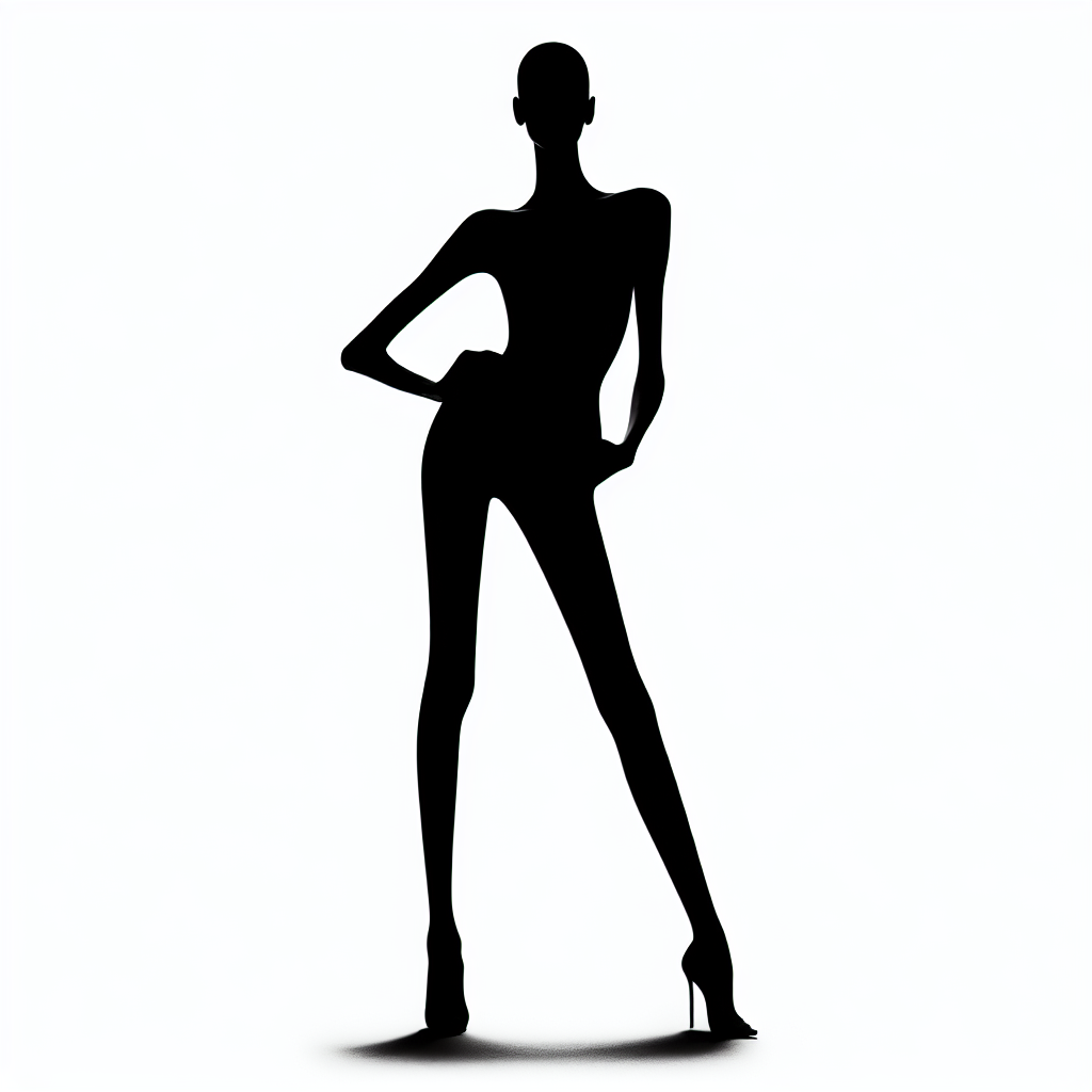 Supermodel Vector Silhouette | Digital Download SVG