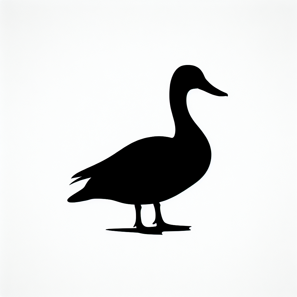 Wildlife Duck Vector Silhouette | Digital Download SVG