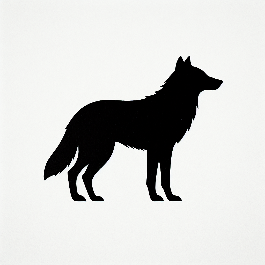 Wildlife Wolf Vector Silhouette | Digital Download SVG